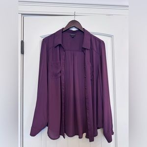 Torrid Chiffon Button-down Blouse